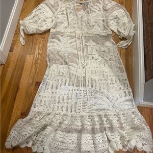 FARM Rio White Lace Dress, size XL